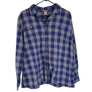 Duluth Trading Co Size 2xl	Men's Free Swingin' Flannel Relaxed Fit Shirt Plaid